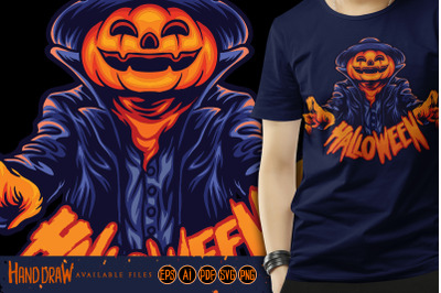 Halloween character jack o lantern terror