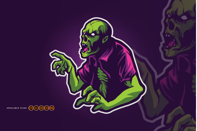 Zombie Scream Horror Illustration