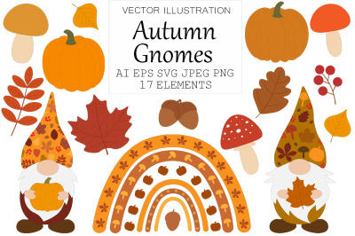Fall Gnomes. Rainbow Gnomes. Thanksgiving Gnomes. Gnomes SVG