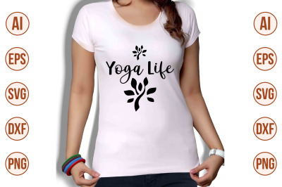 yoga life svg cut file