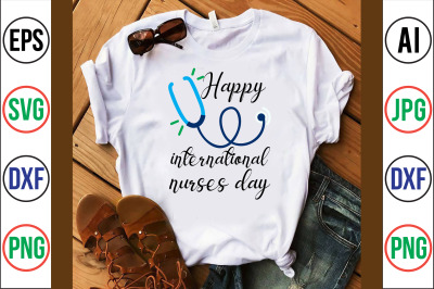 happy international nurses day svg cut file