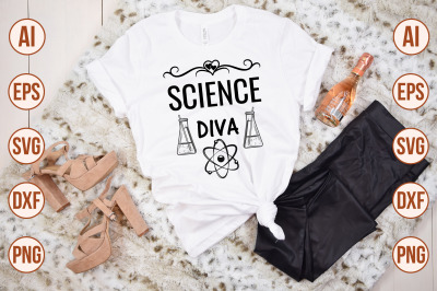 Science diva svg cut file