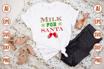 Milk for Santa svg cut file