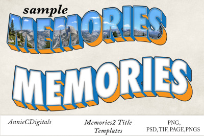 Memories2  Photo Title and Template