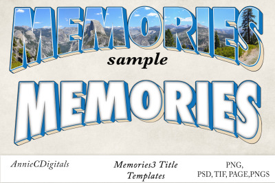 Memories3  Photo Title and Template