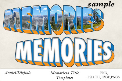 Memories4  Photo Title and Template