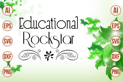 Educational Rockstar svg cut file