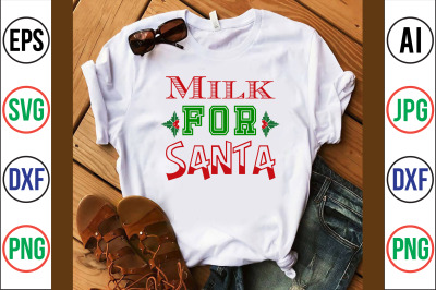 Milk for Santa svg cut file