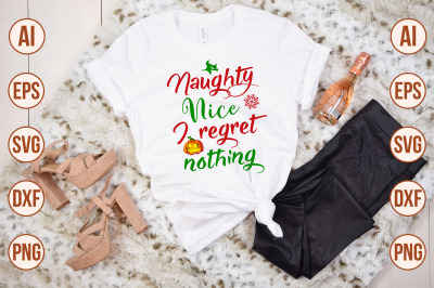 Naughty nice I regret nothing svg cut file