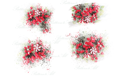 Christmas PNG Patches, Distress Splash Sublimation Design,Distressed C
