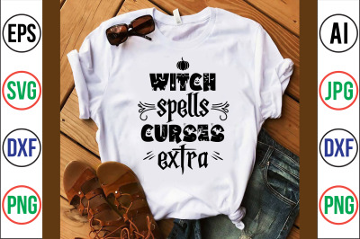 witch spells curses extra svg cut file