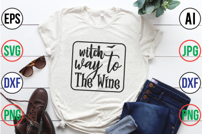 witch way to the wine svg cut file