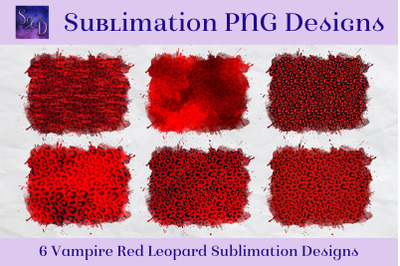 Sublimation PNG Designs - Vampire Red Leopard