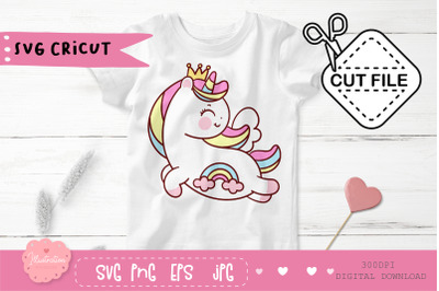 Cute Unicorn SVG, Unicorn PNG kawaii pony princess cartoon