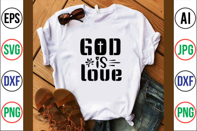 god is love svg cut file