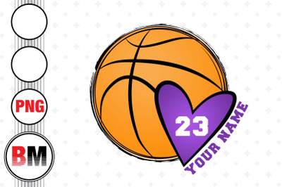 Basketball With Heart PNG Files