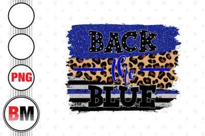 Back the Blue Police Brush Glitter PNG Files