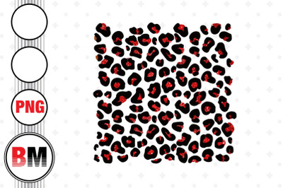 Red Glitter Leopard PNG Files