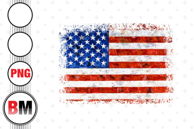 Distressed Oil Paint US Flag PNG Files