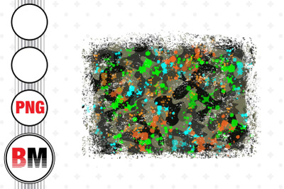 Distressed Camouflage Leopard Splatter PNG Files