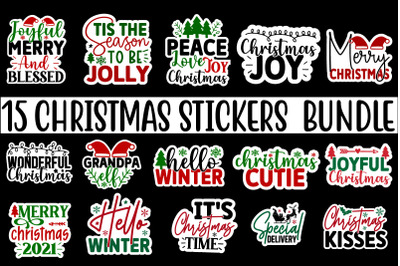 Christmas Sticker Design Bundle