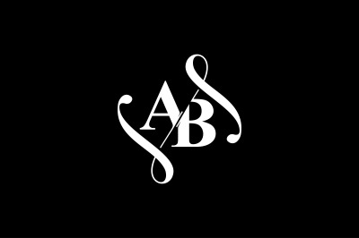 AB MOnogram logo Design V6