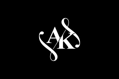 AK Monogram logo Design V6