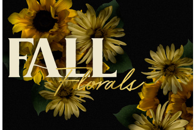 Moody Fall Floral Clipart Collection