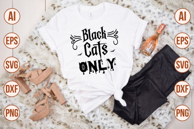 Black Cats only svg cut file