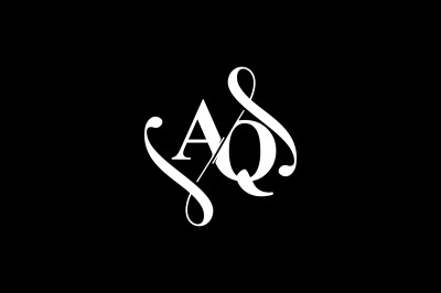 AQ Monogram logo Design V6