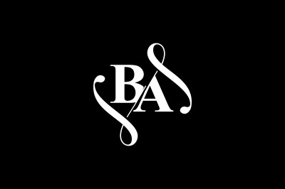 BA Monogram logo Design V6