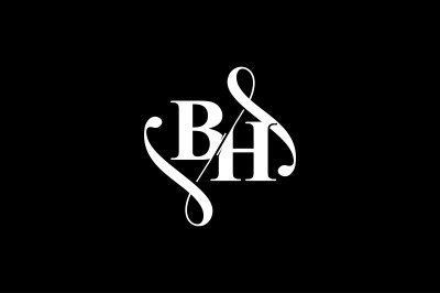 BH Monogram logo Design V6