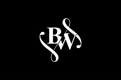 BW Monogram logo Design V6