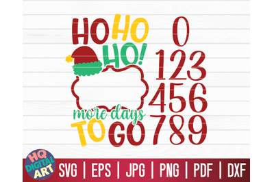 Ho Ho Ho SVG | Christmas Countdown SVG