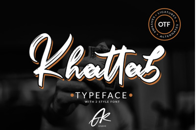 Khattab - Brush Font | Font Duo