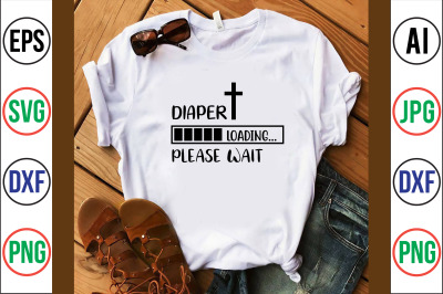 Diaper Loading Please Wait svg cut file