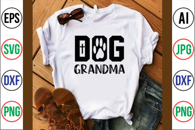 dog grandma svg cut file