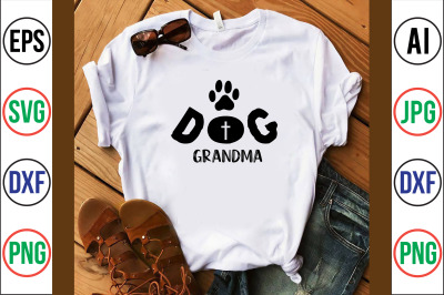 dog grandma svg cut file