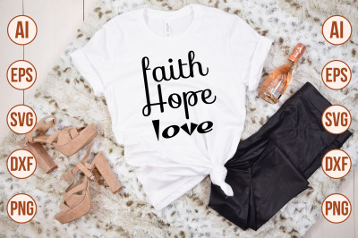 faith hope love svg cut file