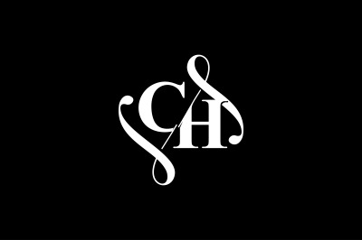 CH Monogram logo Design V6