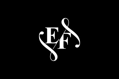 EF Monogram logo Design V6