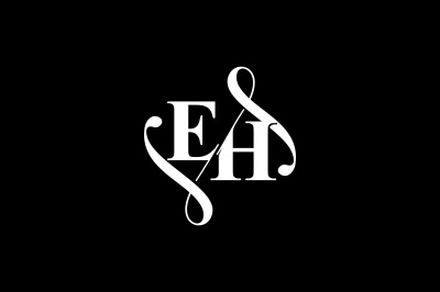 EH Monogram logo Design V6