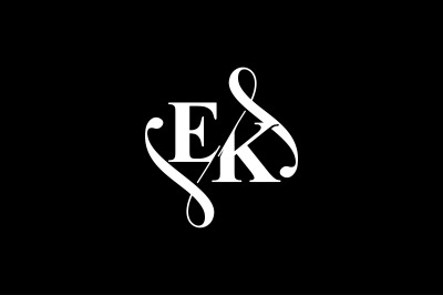 EK Monogram logo Design V6