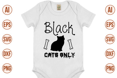 Black Cats only svg cut file