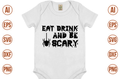 Eat drink and be scary svg cut file