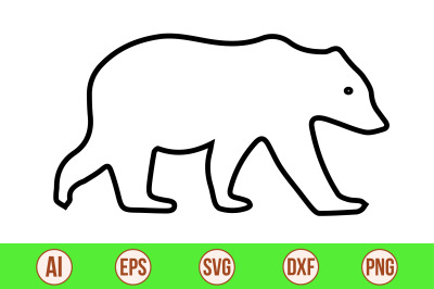 bear svg cut file