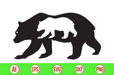 bear svg cut file