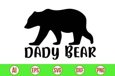 dady bear svg cut file