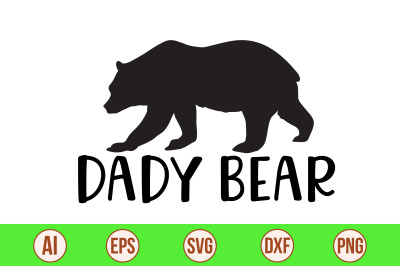 dady bear svg cut file