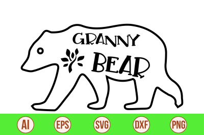 granny bear svg